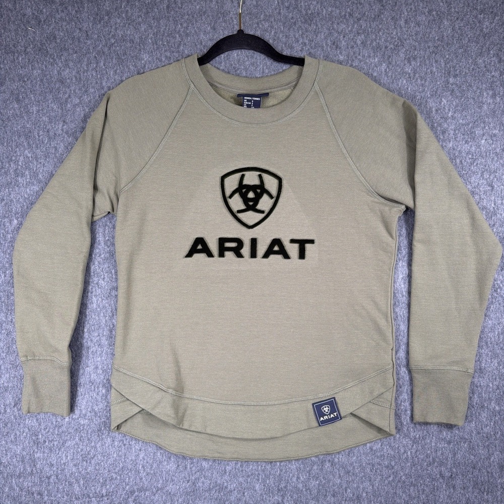 Ariat Women's Olive Green Logo Crewneck Sweatshirt